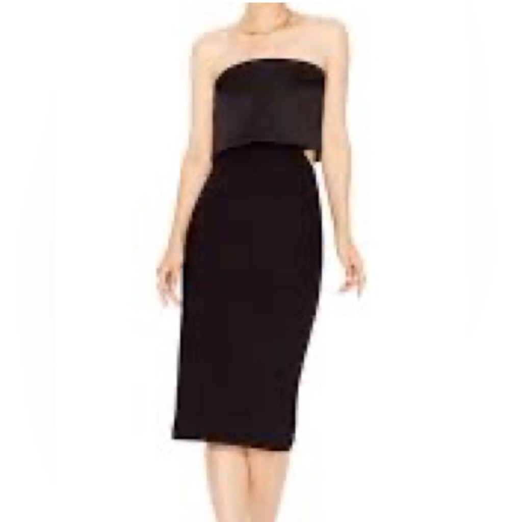 Rachel Roy Strapless Black Cocktail Dress. Size 6 Nwt